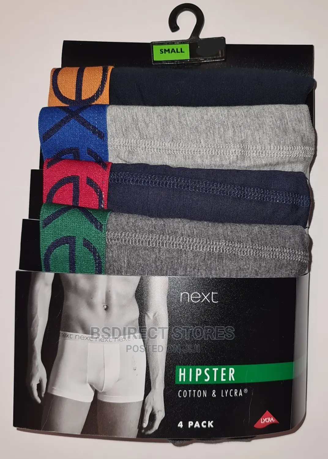 NEXT Hipsters Grey/Navy Luxury Men Cotton Boxers Pack of 4