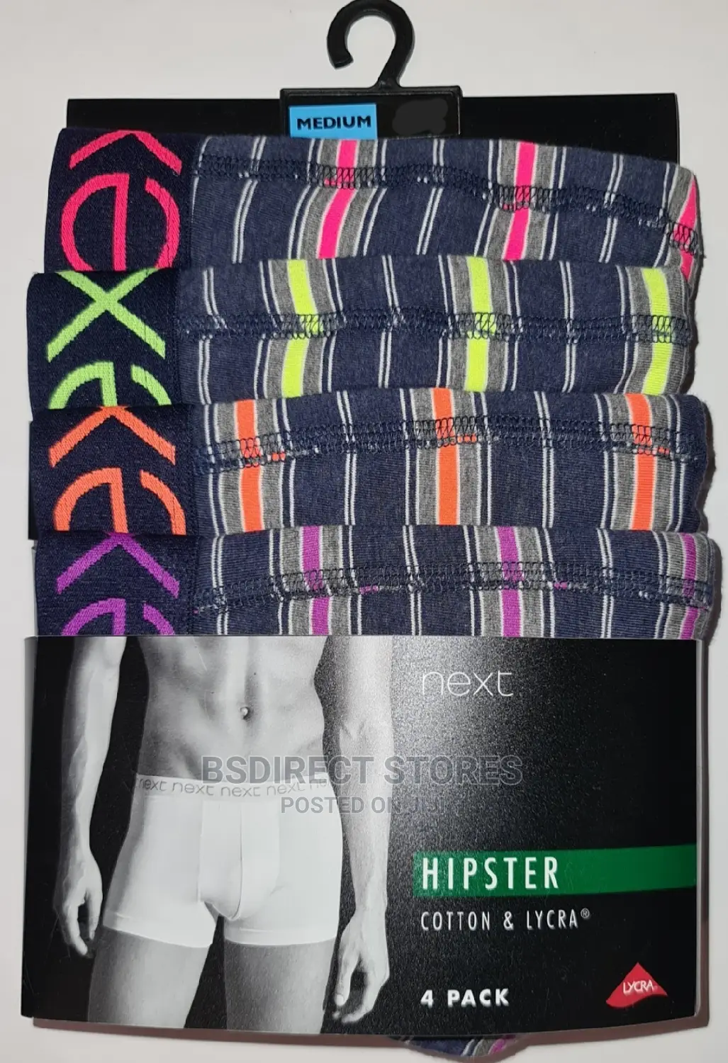 NEXT Hipsters Fluro Luxury Men Cotton Boxers Pack of 4