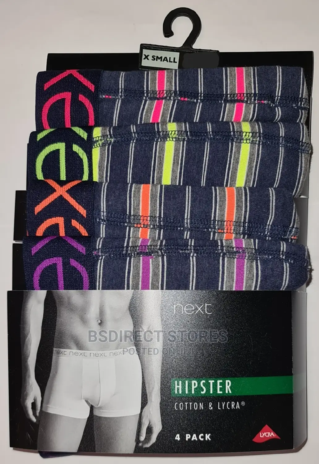NEXT Hipsters Fluro Luxury Men Cotton Boxers Pack of 4