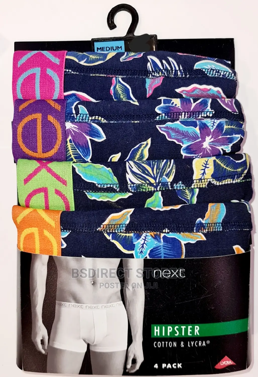 NEXT Hipsters Floral Print Luxury Cotton Boxers Pack of Four