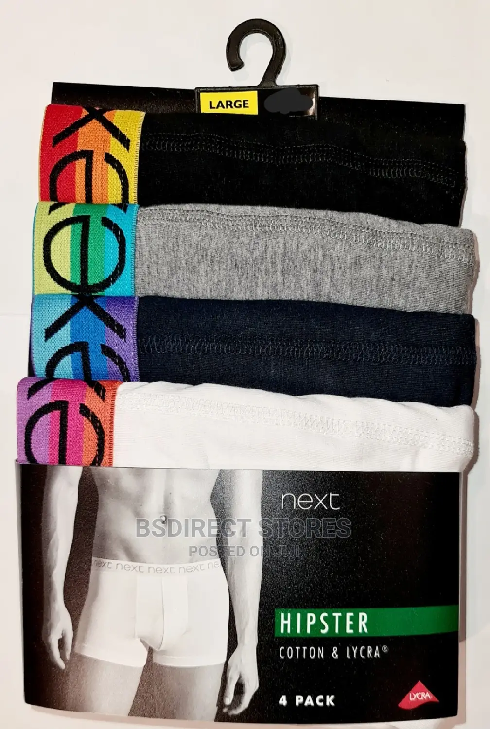 NEXT Hipsters Bright Waistband Luxury Cotton Boxer Pack of 4
