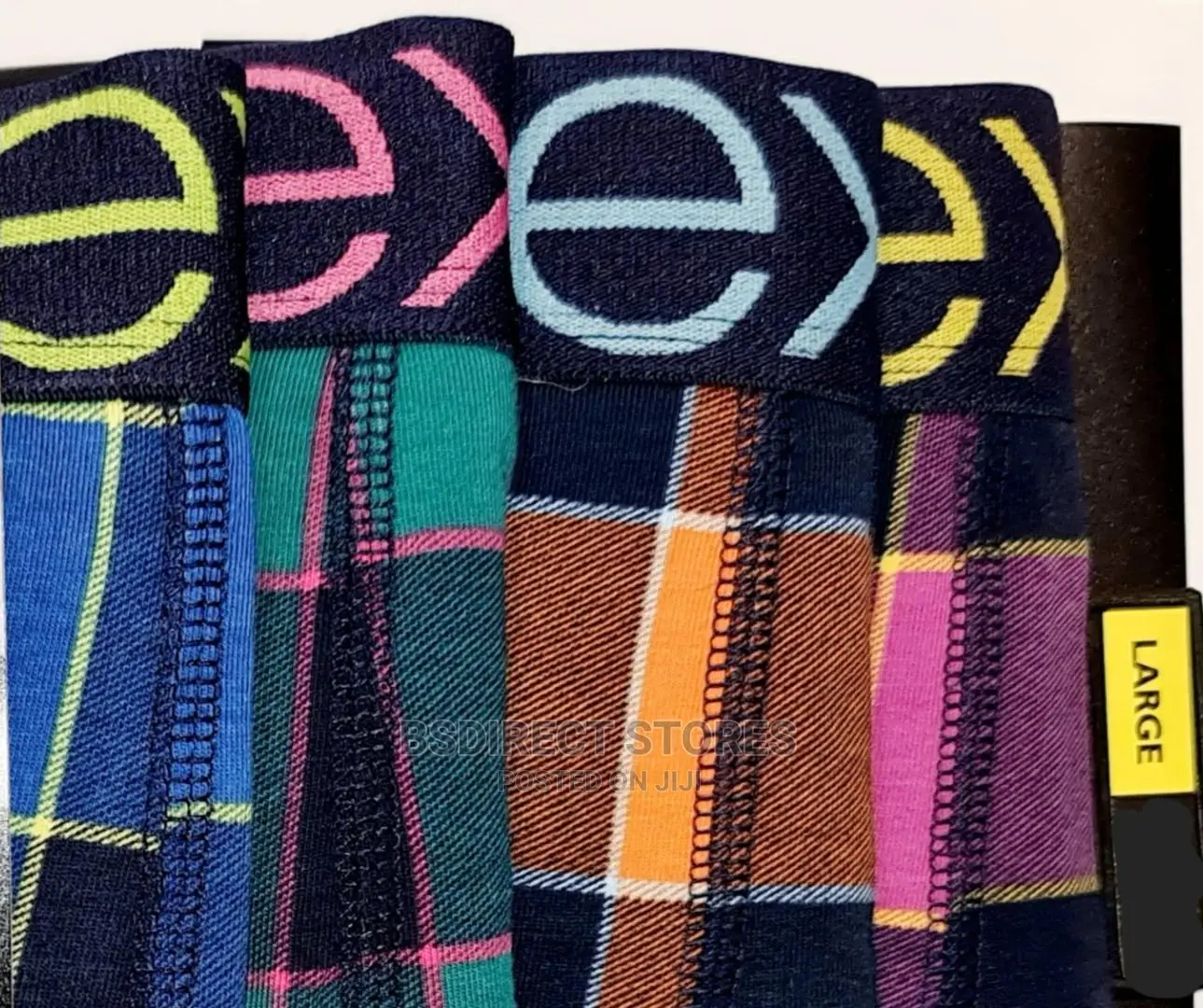 NEXT Hipsters Bright Check Luxury Cotton Boxers Pack of Four