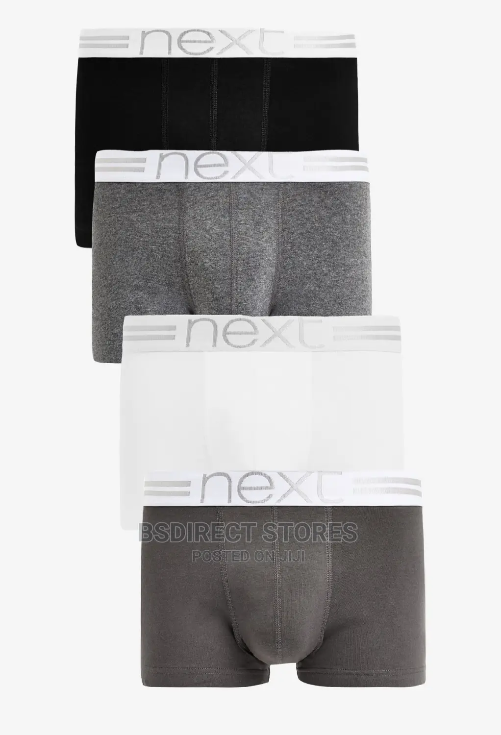 NEXT Hipsters White/Black Luxury Cotton Boxers Pack of Four