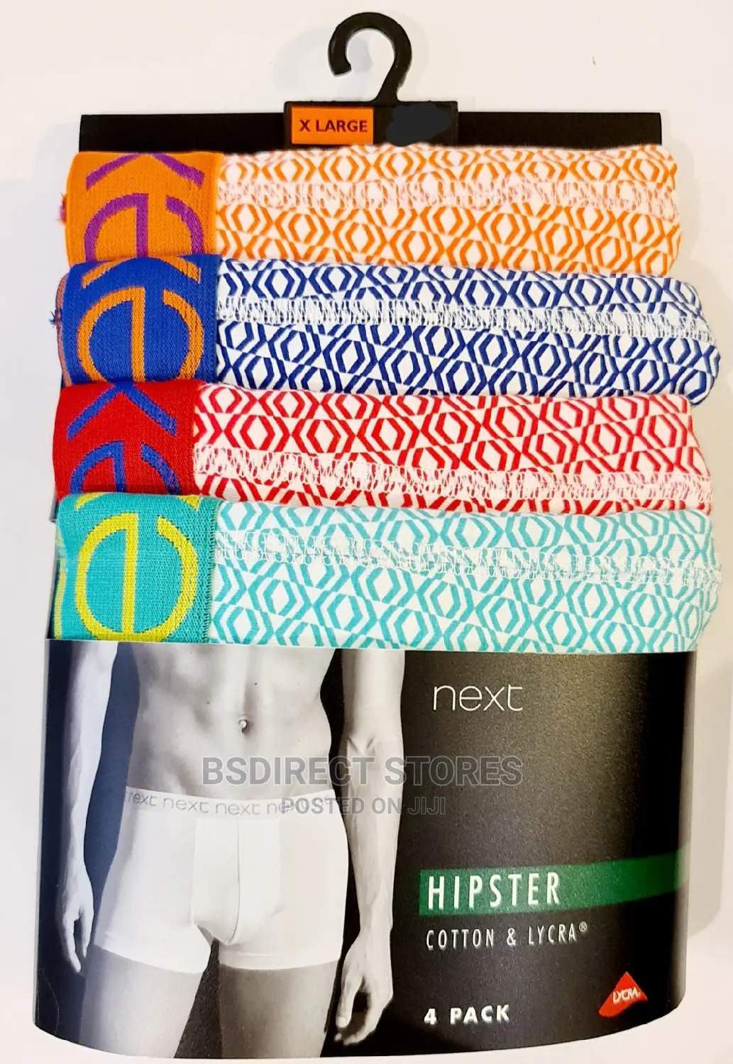 NEXT Hipsters Geometric Luxury Men Cotton Boxers Pack of 4