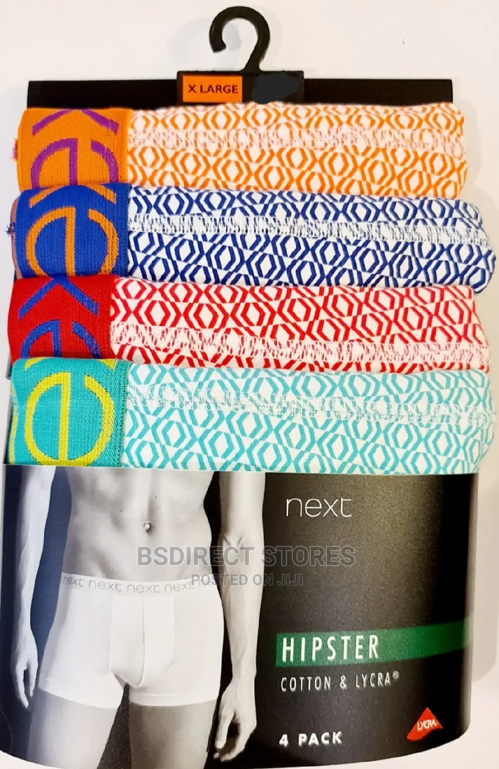 NEXT Hipsters Geometric Luxury Men Cotton Boxers Pack of 4
