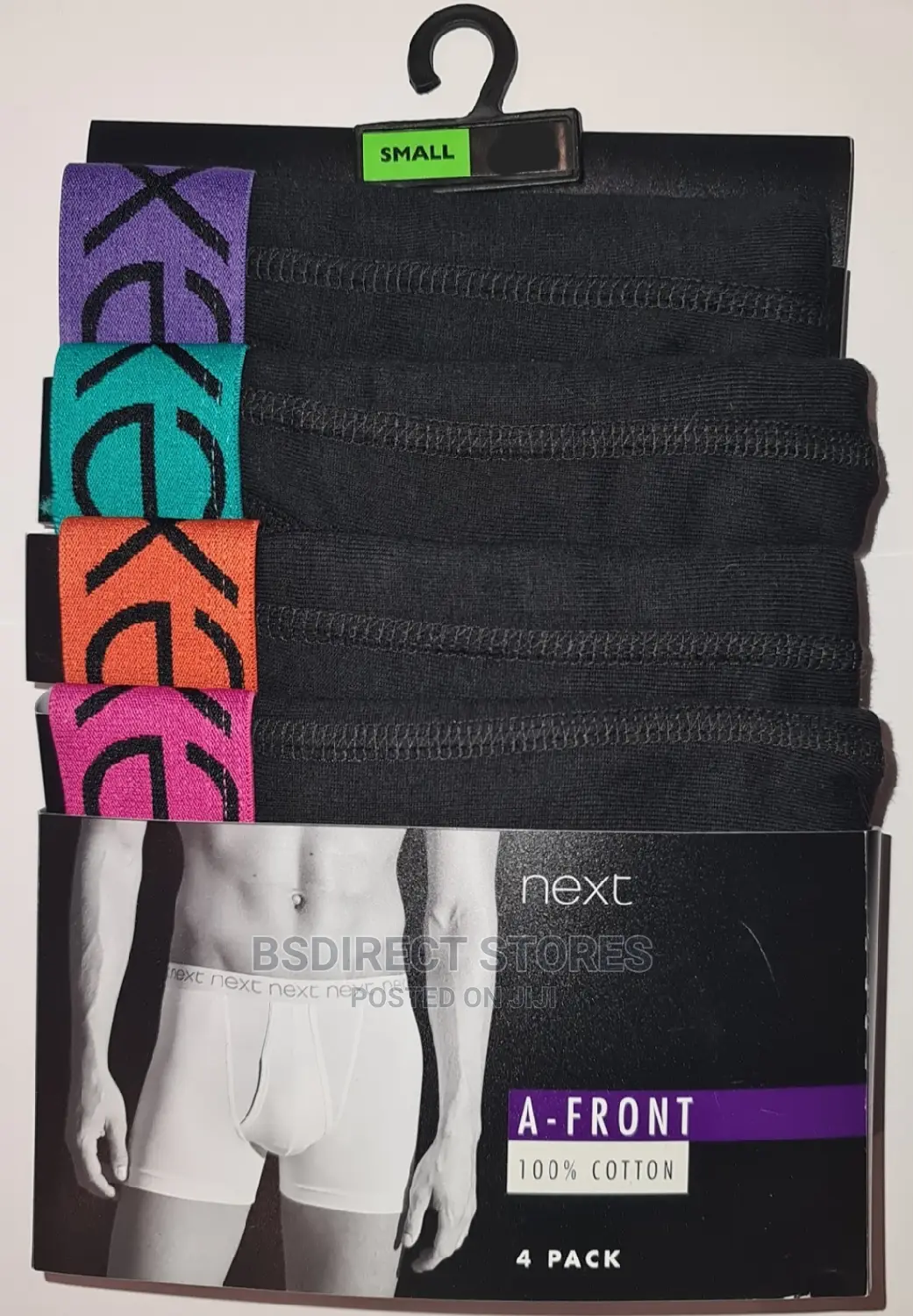 Next Hipsters Black Colour Waistband 100% Pure Cotton Boxers