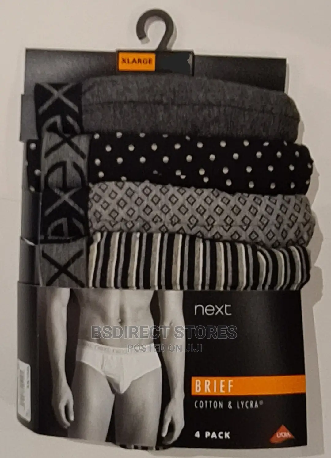 NEXT Hipsters Briefs Grey Pattern Luxury Boxers Pack of 4