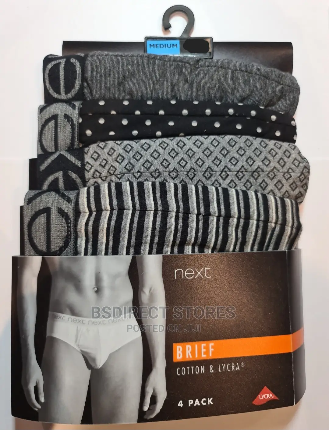 NEXT Hipsters Briefs Grey Pattern Luxury Boxers Pack of 4
