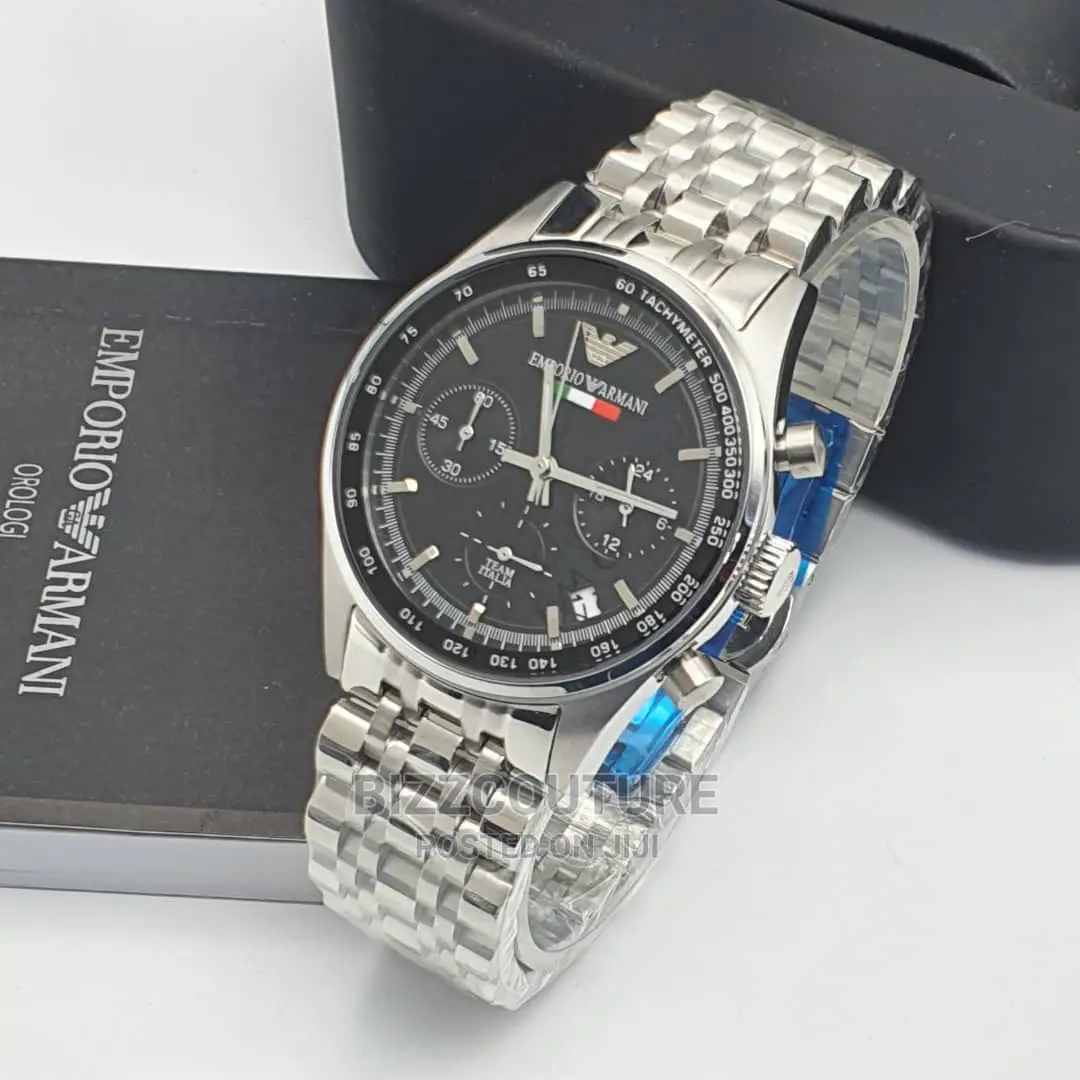 Original Emporio Armani Silver Steel Strap Available Instore