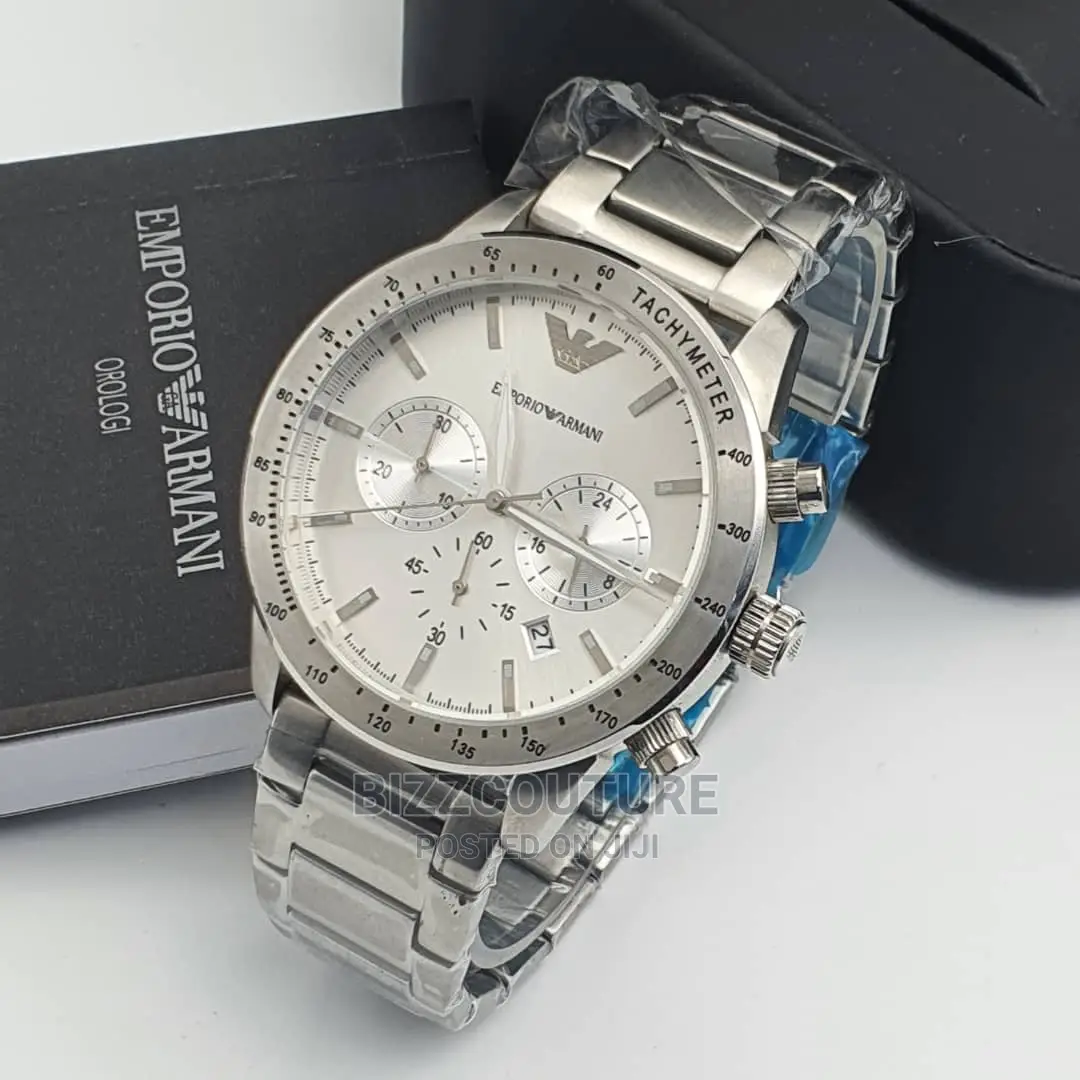 Original Emporio Armani Silver Steel Strap Available Instore
