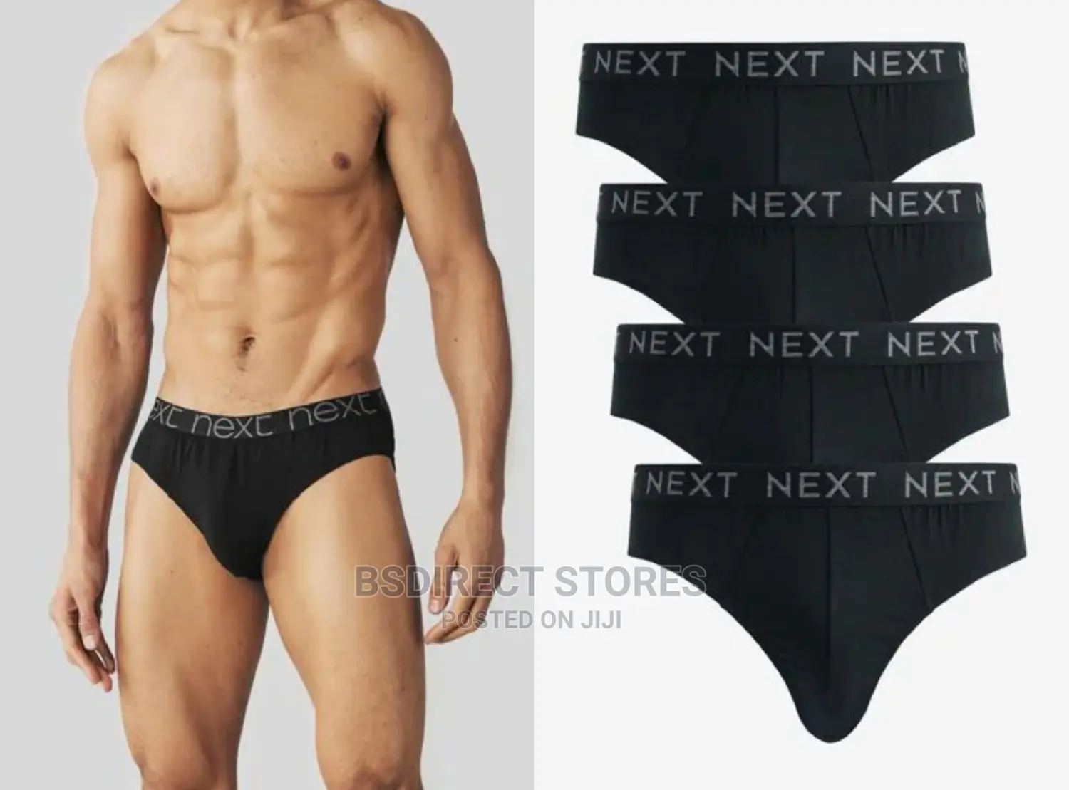 NEXT Black Hipsters Briefs Luxury Men Cotton Boxer Pack of 4