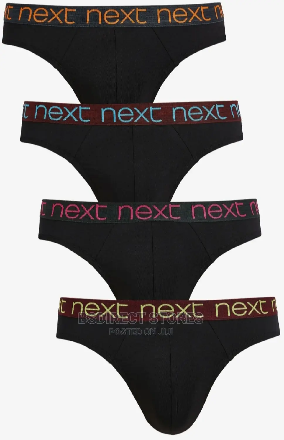 NEXT Black Coloured Waistband Briefs Luxury Boxers Pack of 4