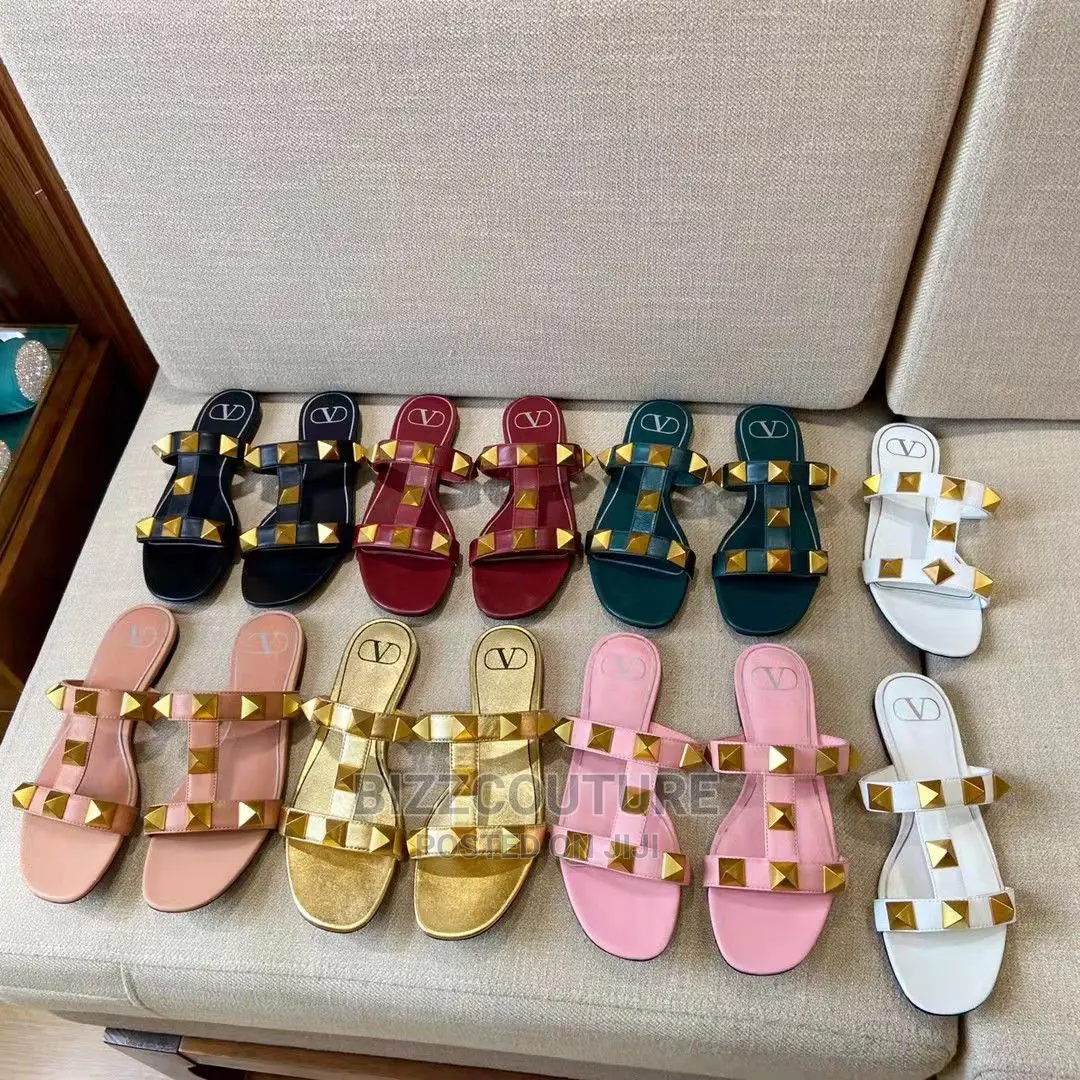 Original Valentino Leather Sole Slippers Available in Store