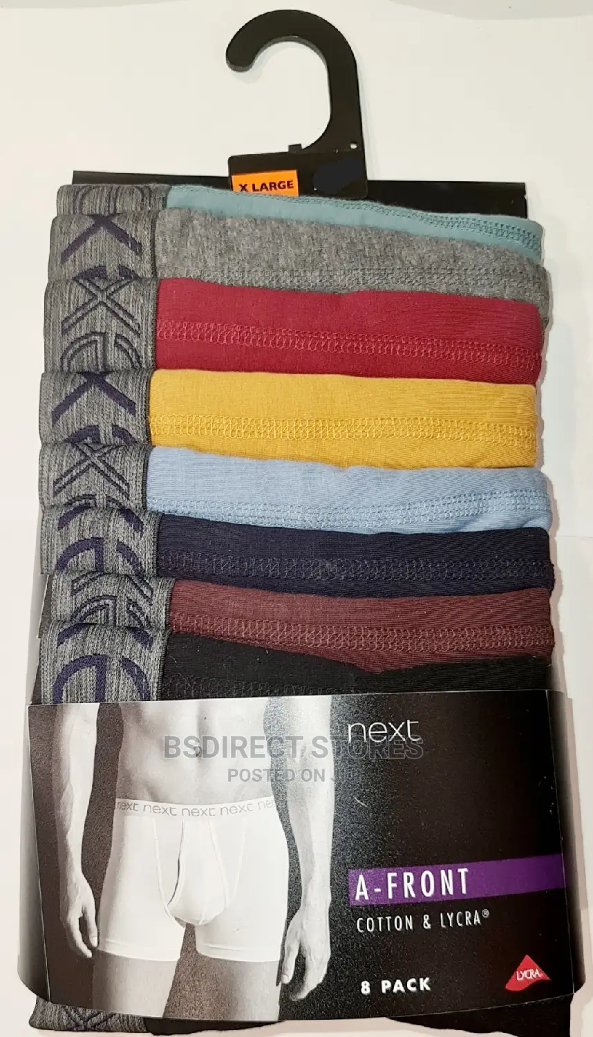 NEXT Multi a-Front Luxury Men Cotton Boxers Pack of Eight.