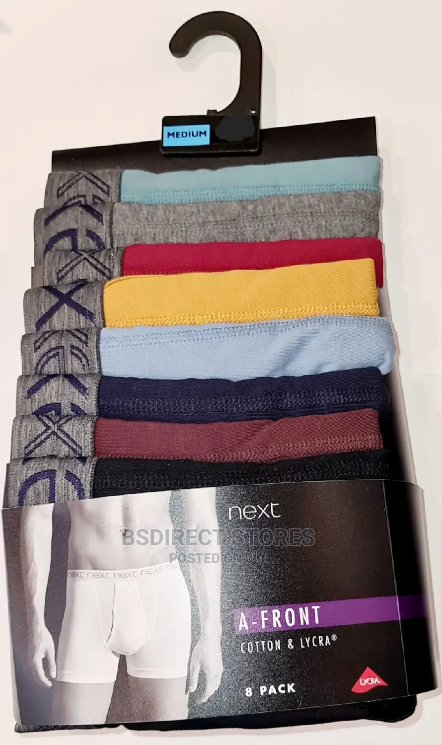 NEXT Multi a-Front Luxury Men Cotton Boxers Pack of Eight.