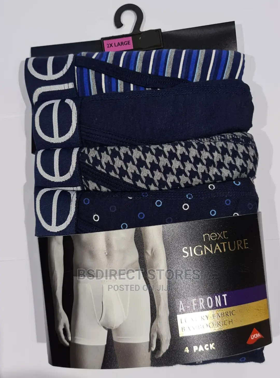 NEXT Signature a-Front Blue Pattern Fabric Bamboo Rich