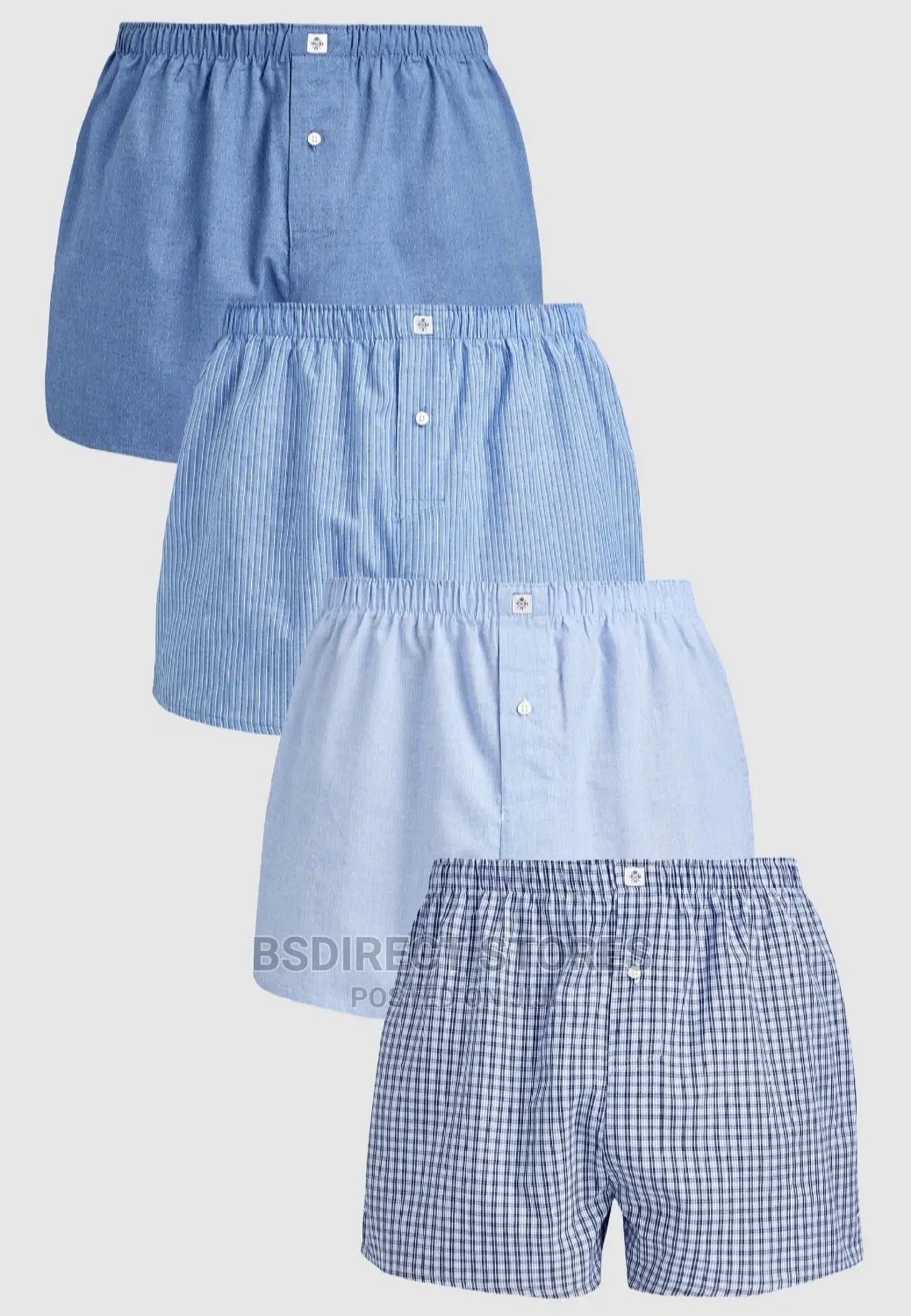 NEXT Blue Pattern Woven Luxury 100% Pure Cotton Men Boxers