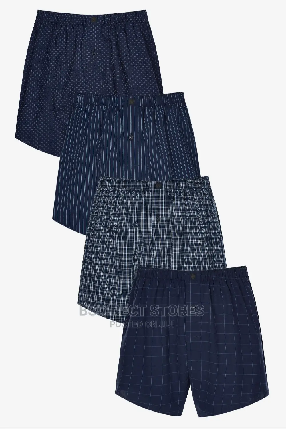 NEXT Navy Pattern Woven Luxury 100% Pure Cotton Men Boxers