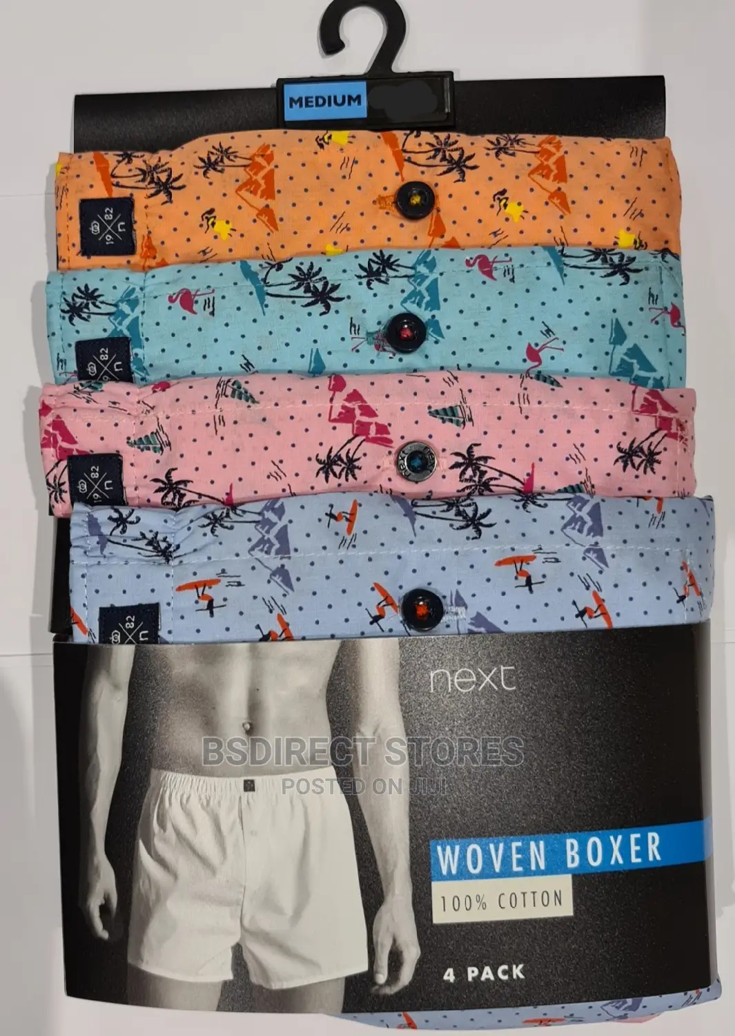 NEXT Beach Print Woven Luxury 100% Pure Cotton Men Boxers
