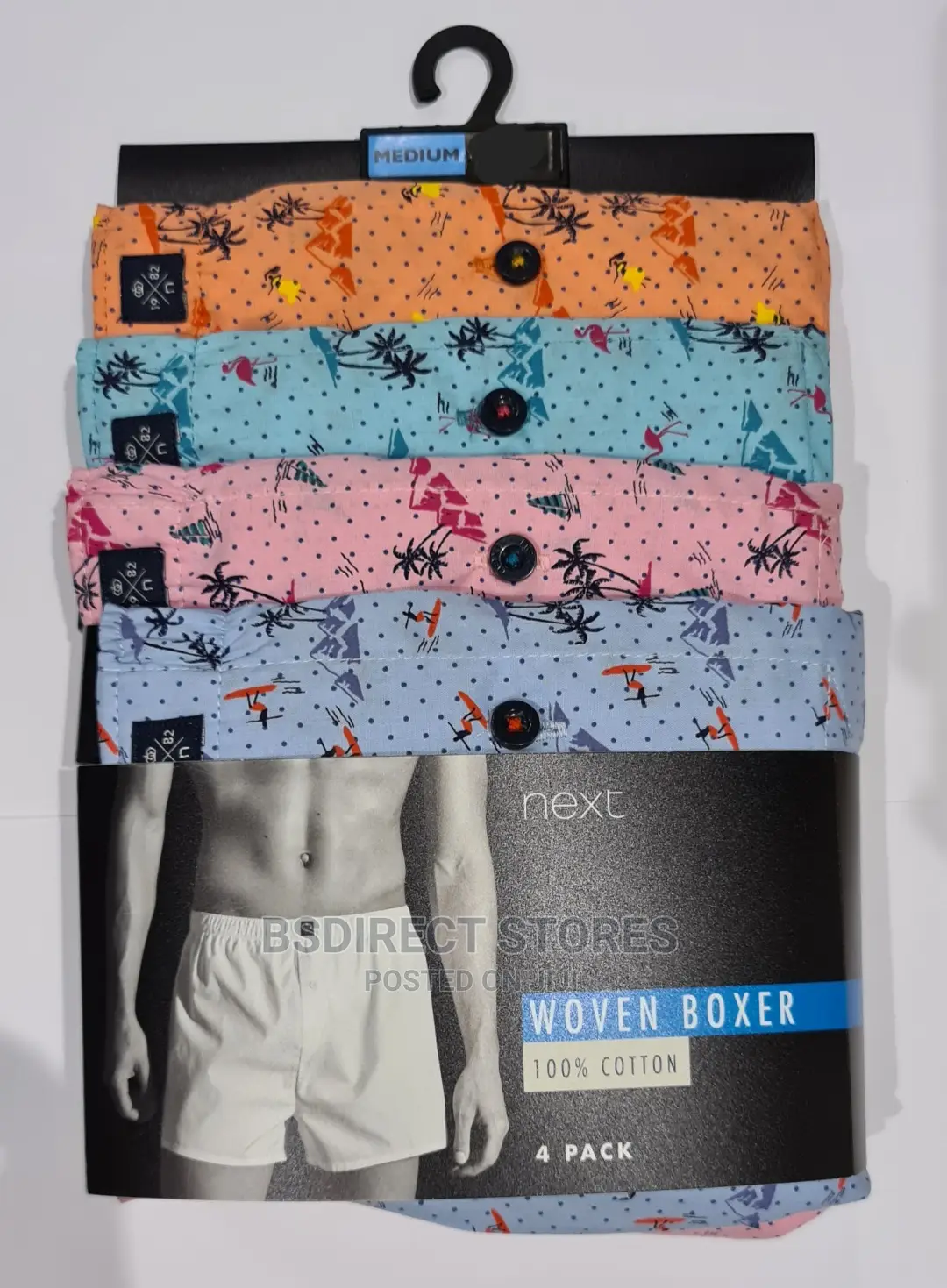 NEXT Beach Print Woven Luxury 100% Pure Cotton Men Boxers