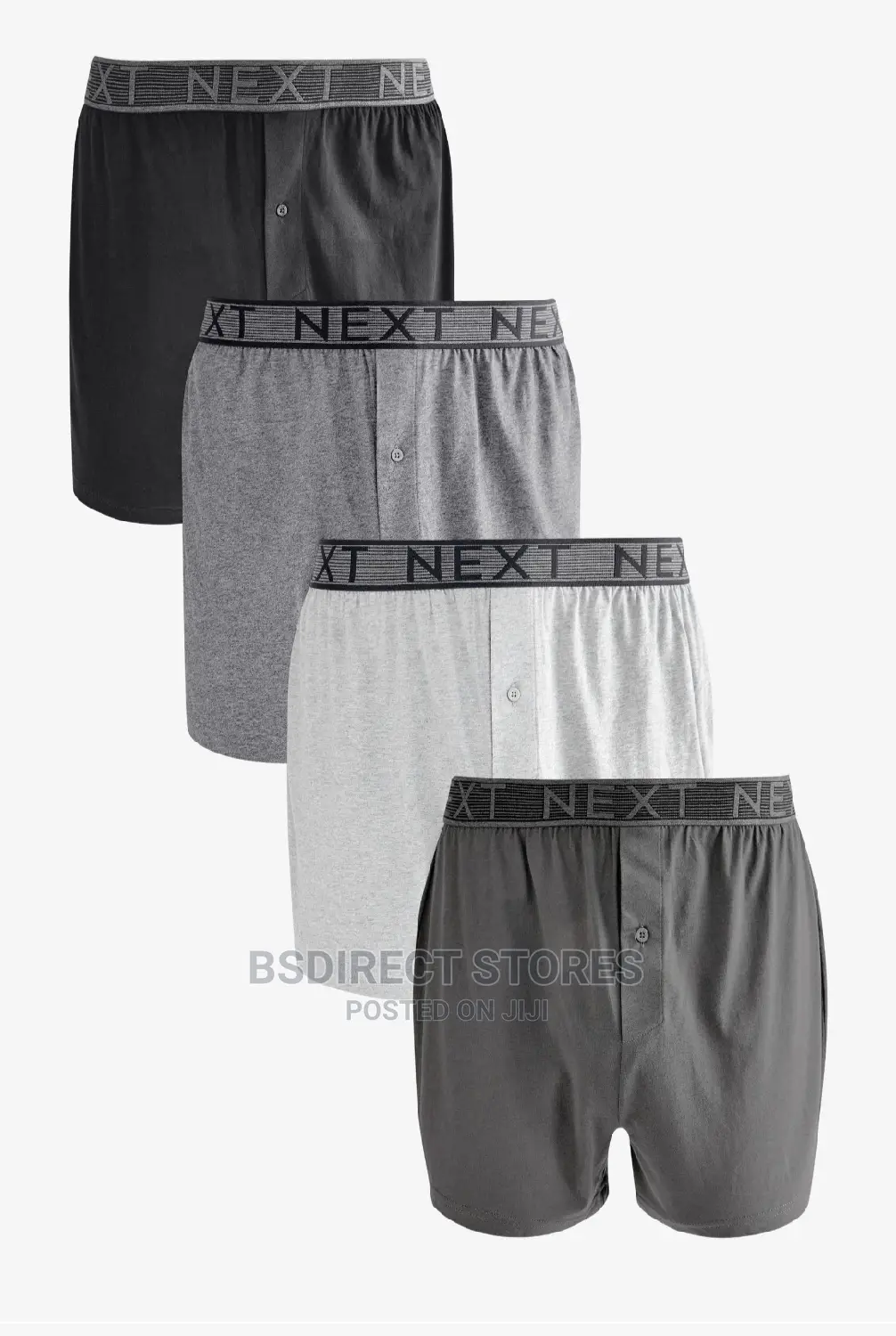 NEXT Grey Mix Loose Fit Luxury 100% Pure Cotton Boxers