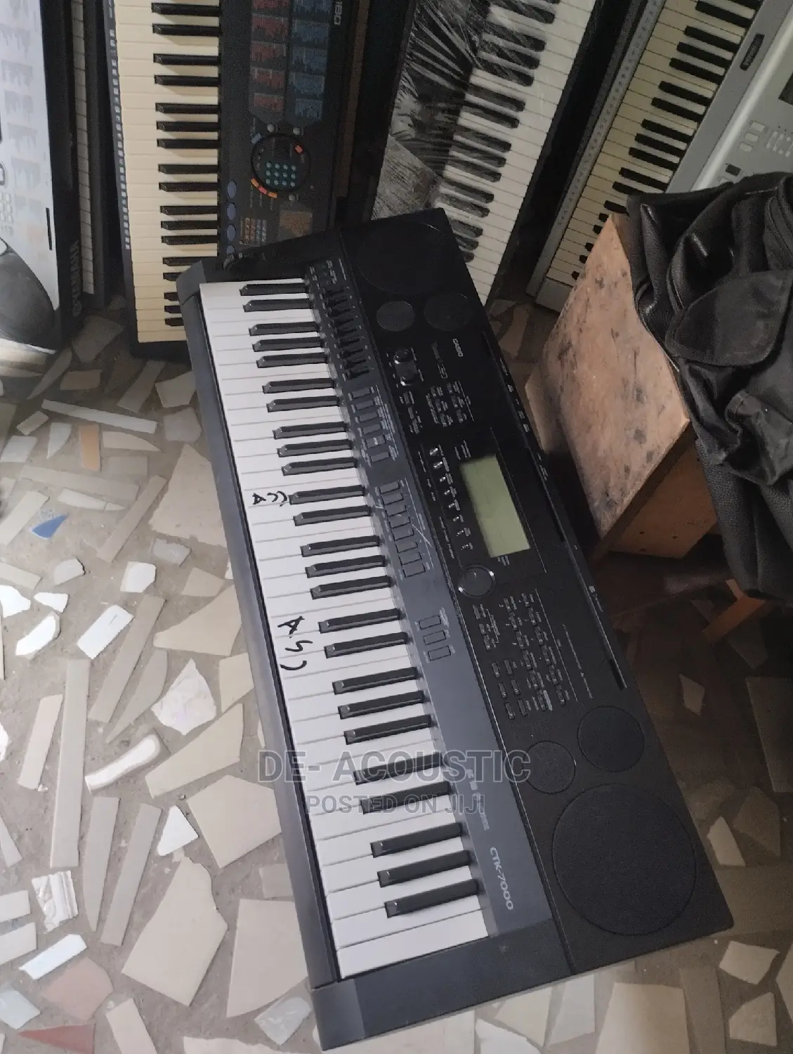 Casio CTK7000 61-Key Portable Keyboard With Power Supply