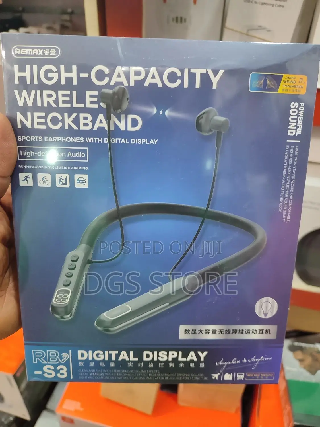 Remax Wireless Neckband RB S3 Digital Display