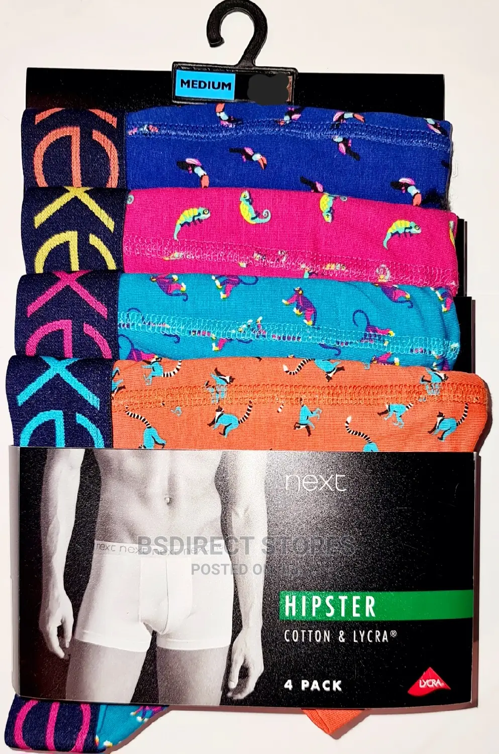 NEXT Summer Animal Hipsters Luxury Cotton Boxers Pack of 4