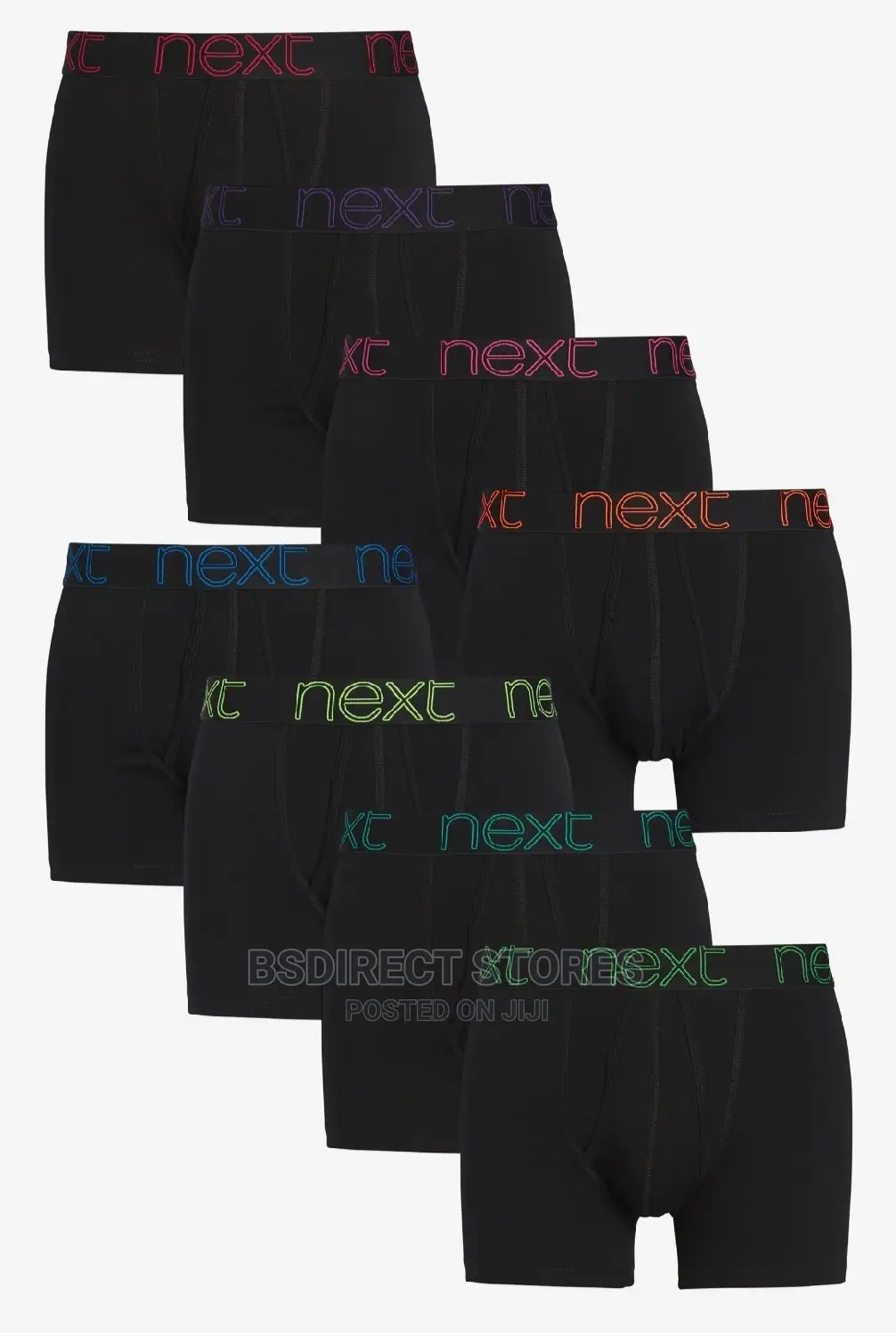 NEXT a-Front Colour Waistband Luxury Boxers Pack of Eight.
