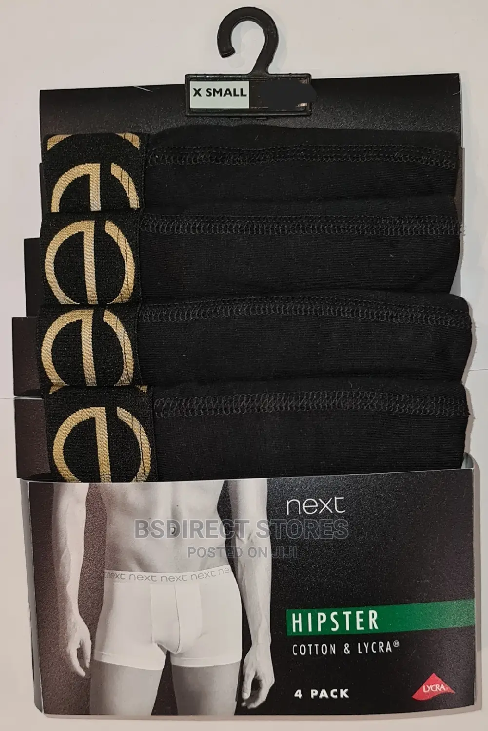 NEXT Hipsters Black Gold Waistband Luxury Boxers Pack of 4