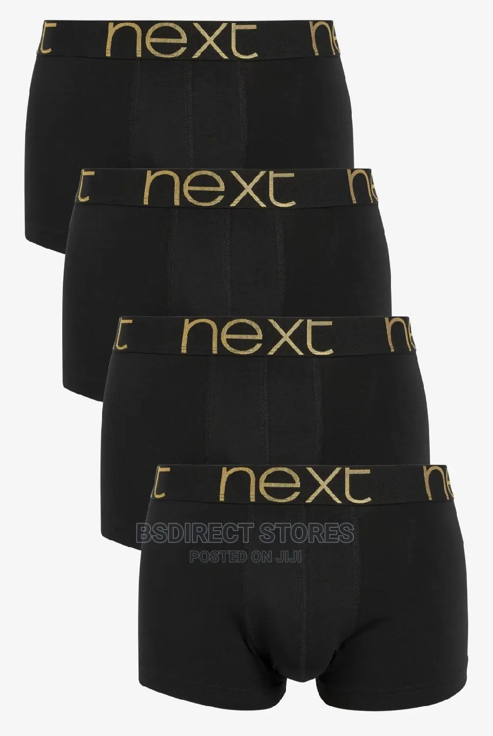 NEXT Hipsters Black Gold Waistband Luxury Boxers Pack of 4