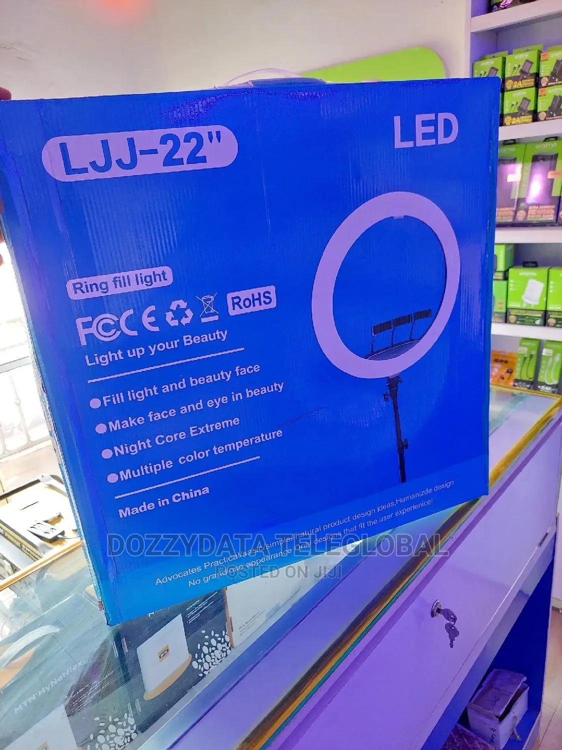 22" Ring Light, With 75" Tripod/Touch Screen/Wireless Remote