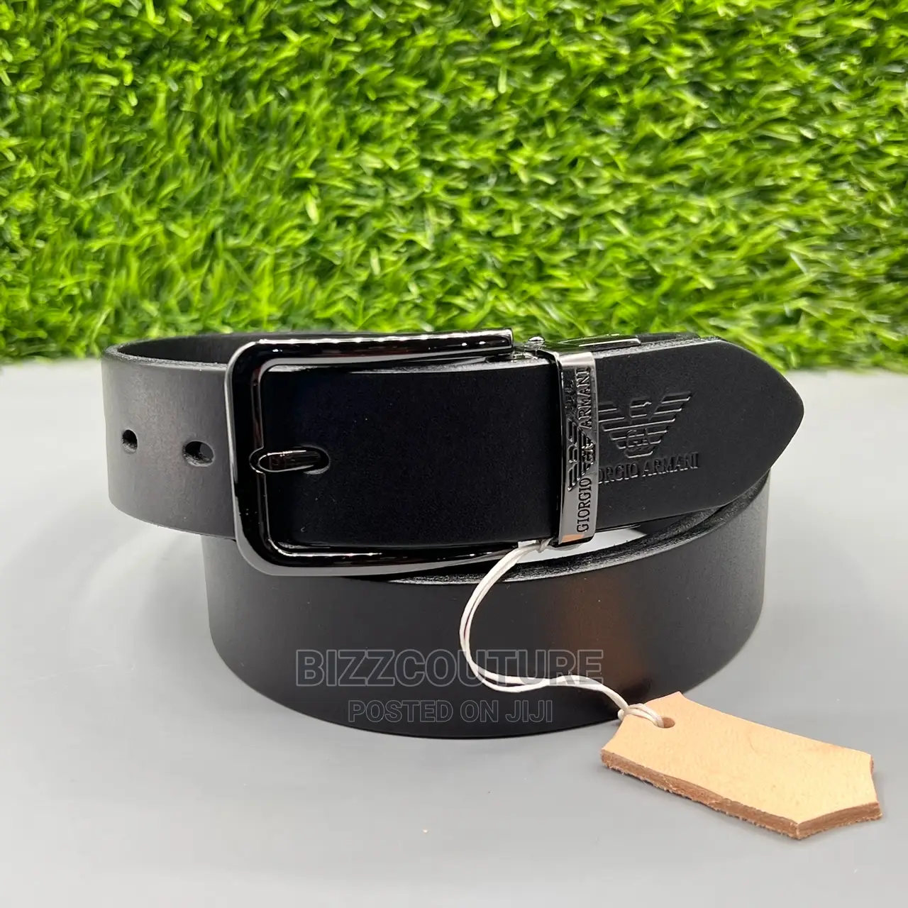 Original EMPORI ARMANI Leather Belt Available in Store