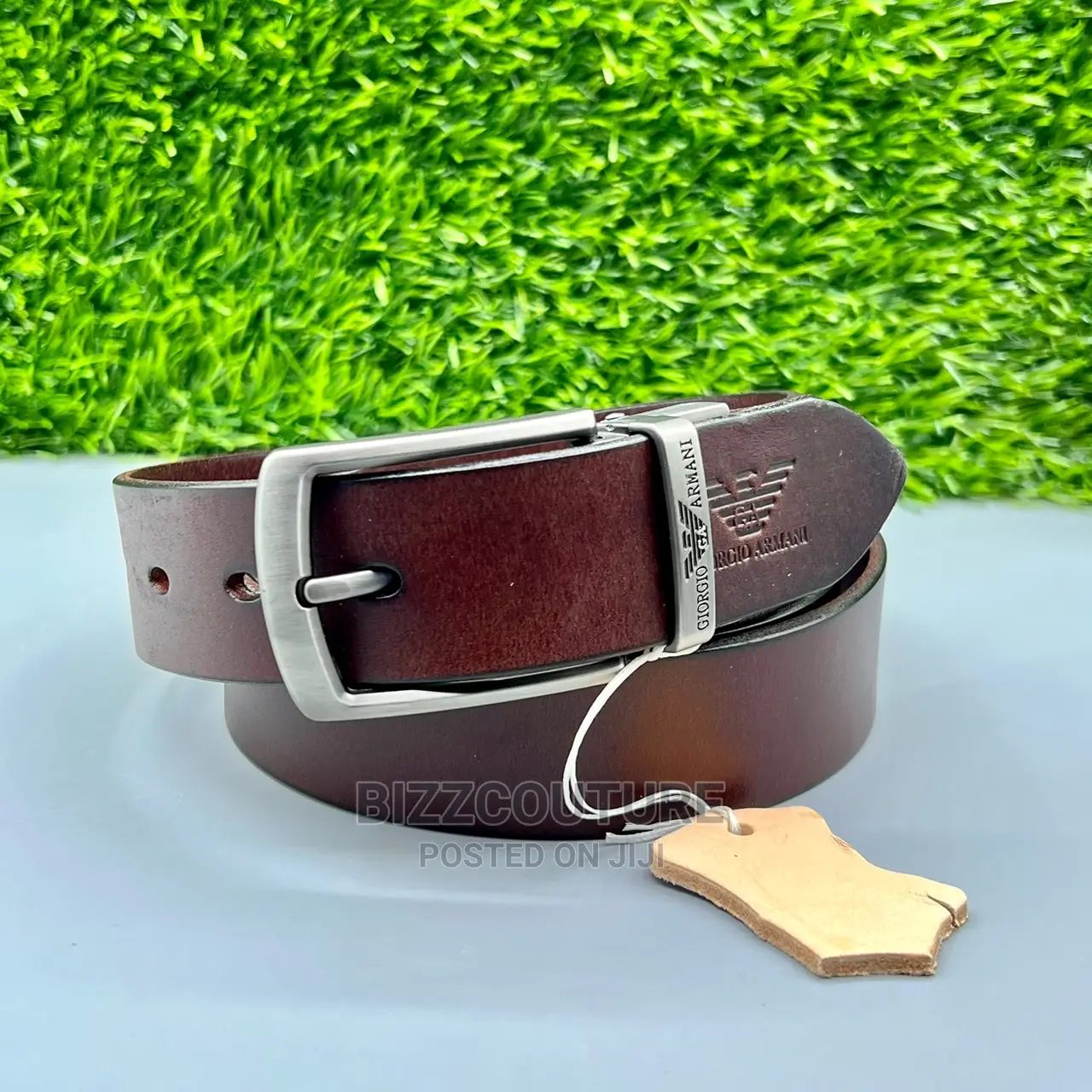 Original EMPORI ARMANI Leather Belt Available in Store