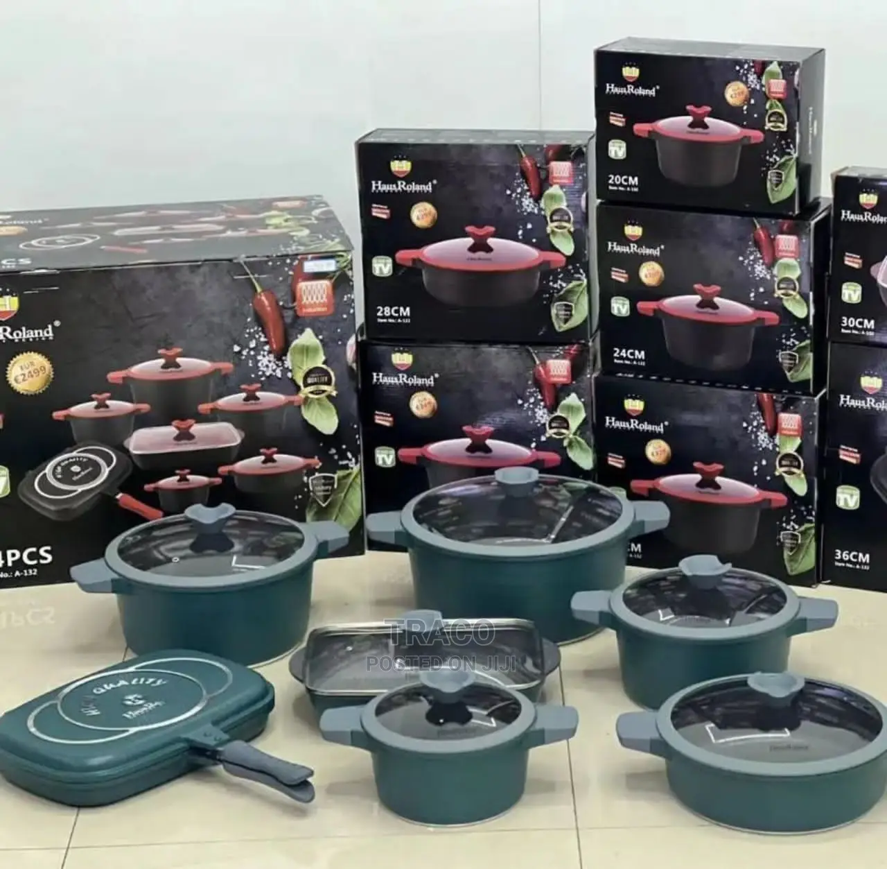 14 Pieces Die Casting Aluminum Cookware Set