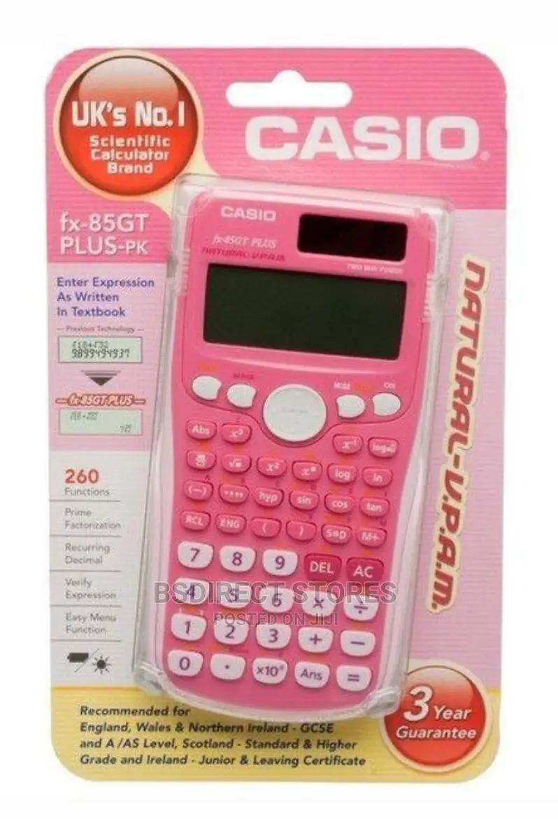 Casio FX-83GTX PLUS Super School Scientific Calculator Pink