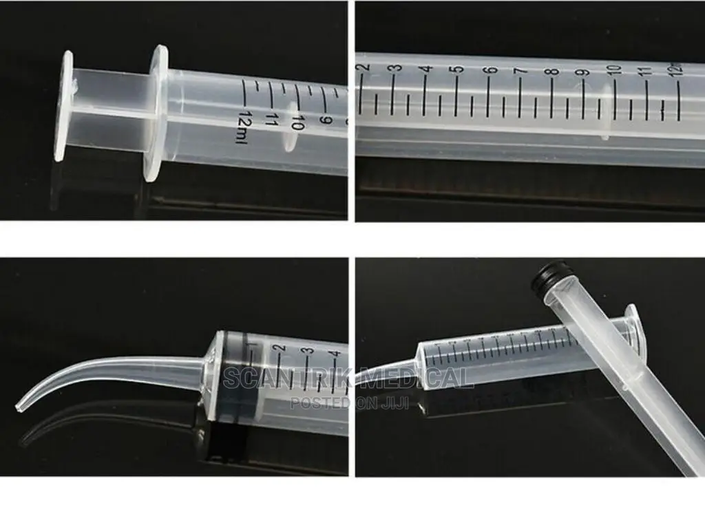 Portable Transparent Elbow Syringe Dental Injection Silicone
