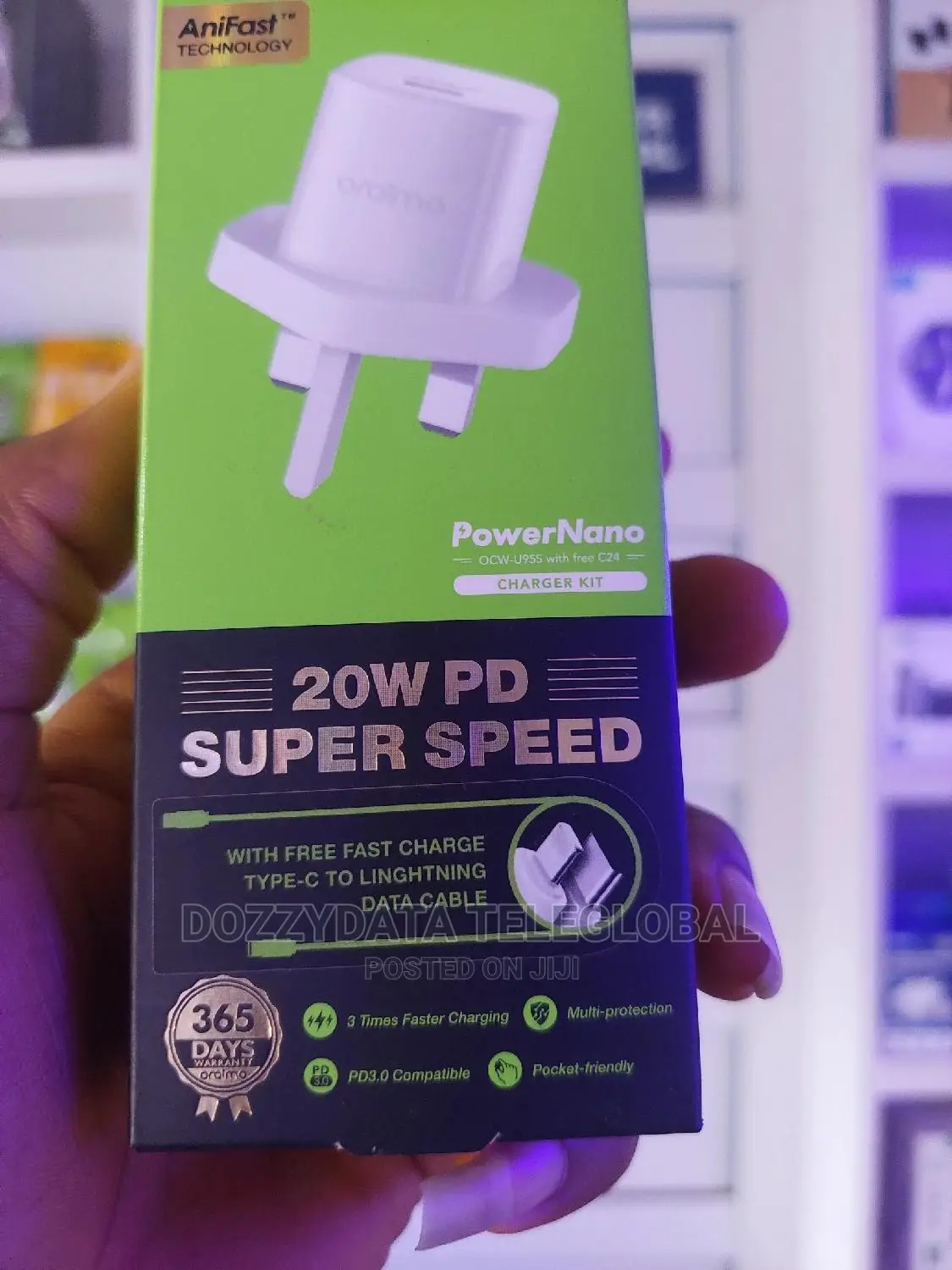 Oraimo 20W PD Super Speed Charger With Typec to Lightning
