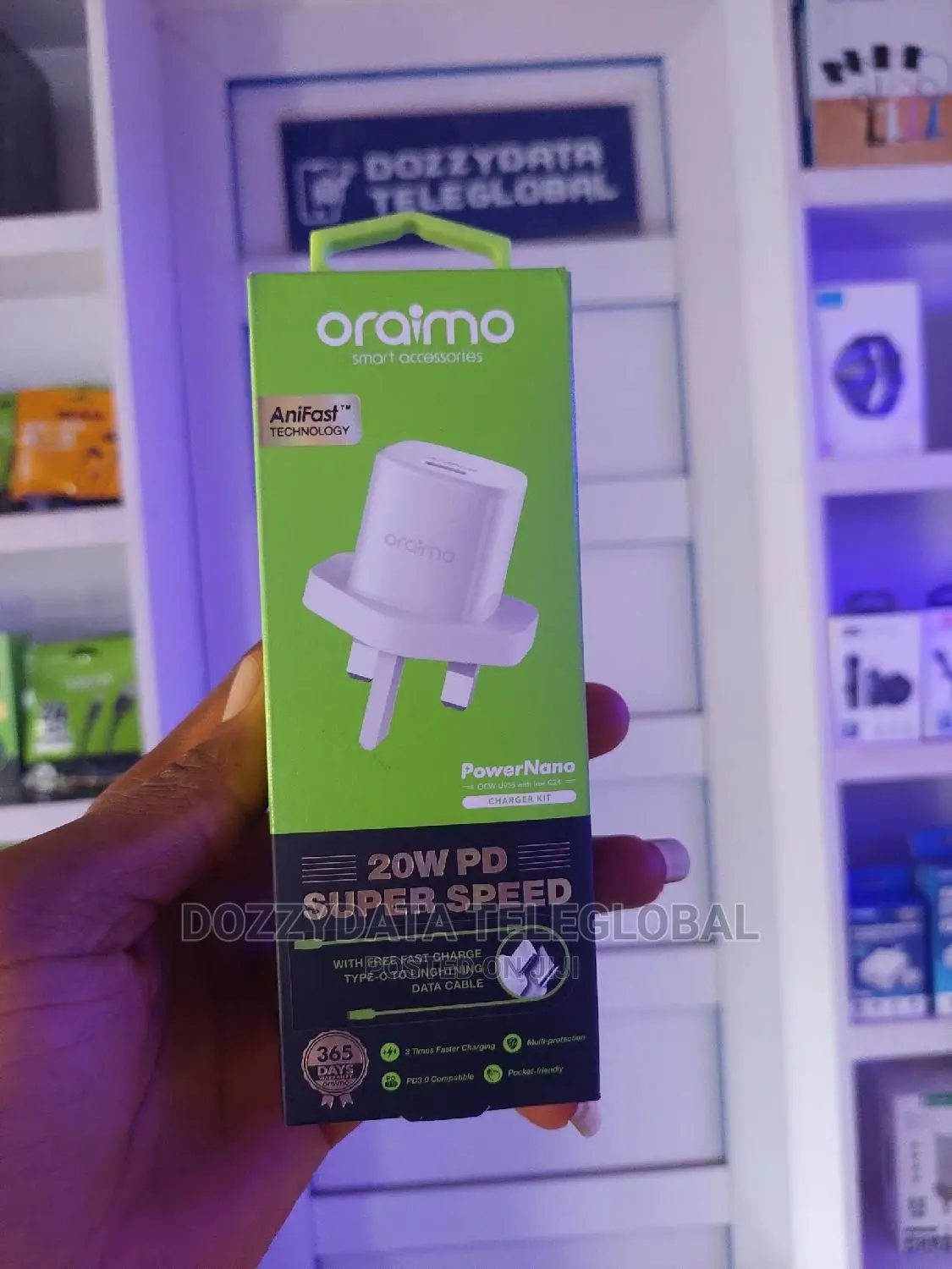 Oraimo 20W PD Super Speed Charger With Typec to Lightning
