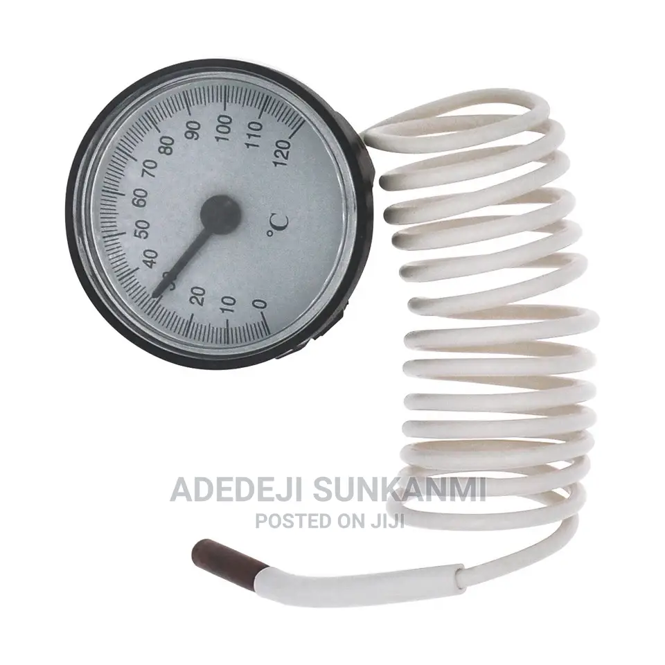 0-120 Degrees Dial Bolier Capillary Gauge With 1.1m Sensor
