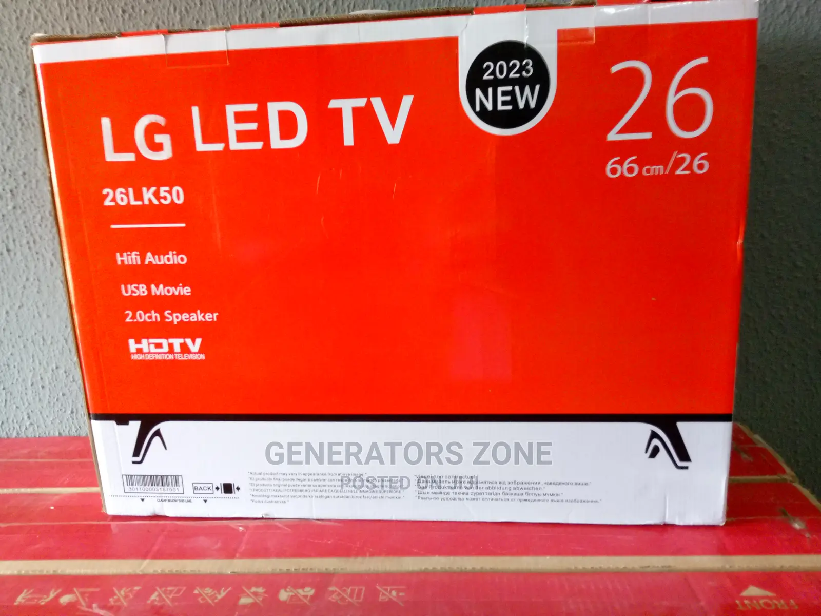 LG Brand-New Fhd TV ( Down Speaker)-26''