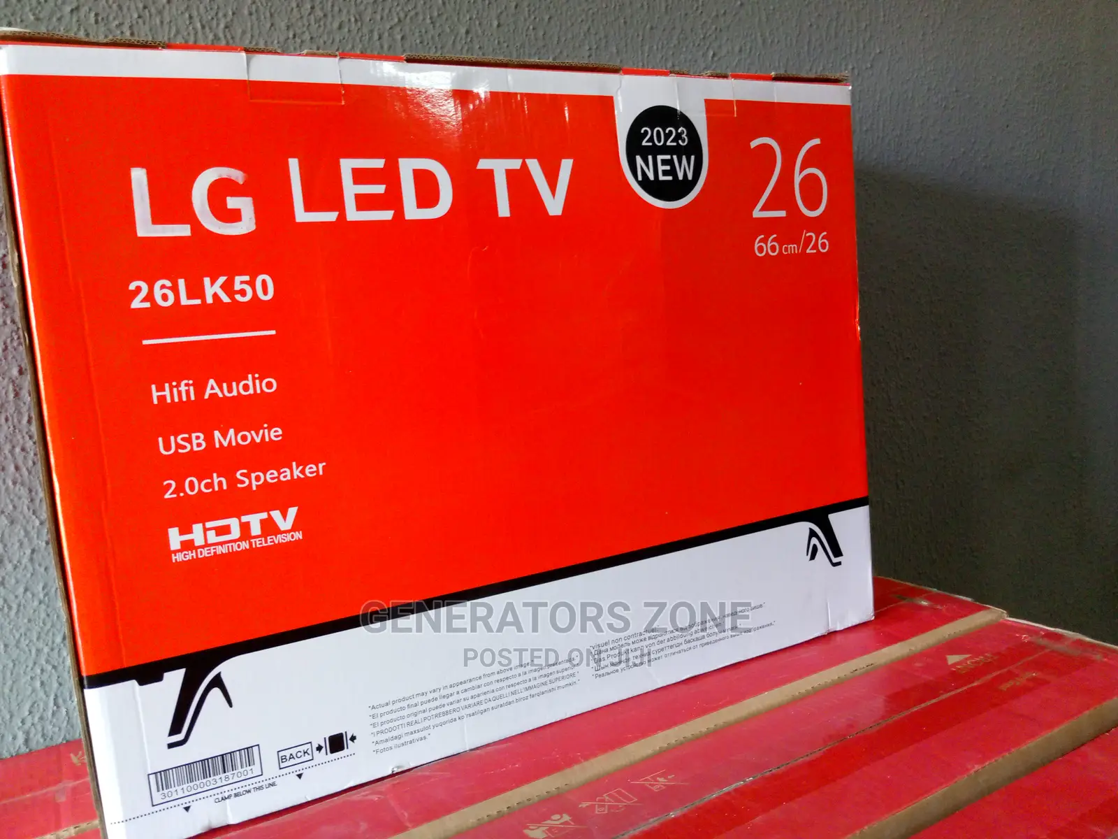 LG Brand-New Fhd TV ( Down Speaker)-26''