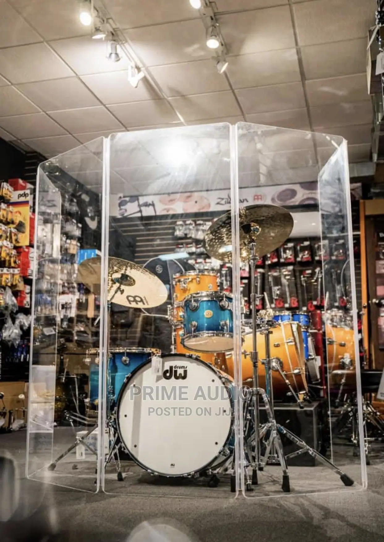 Acrylic Fiberglass Drum Shield (7 Panels by 6 Feet)