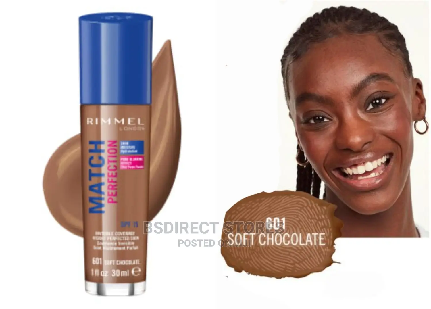 Rimmel London Match Perfection Foundation 601 Soft Chocolate