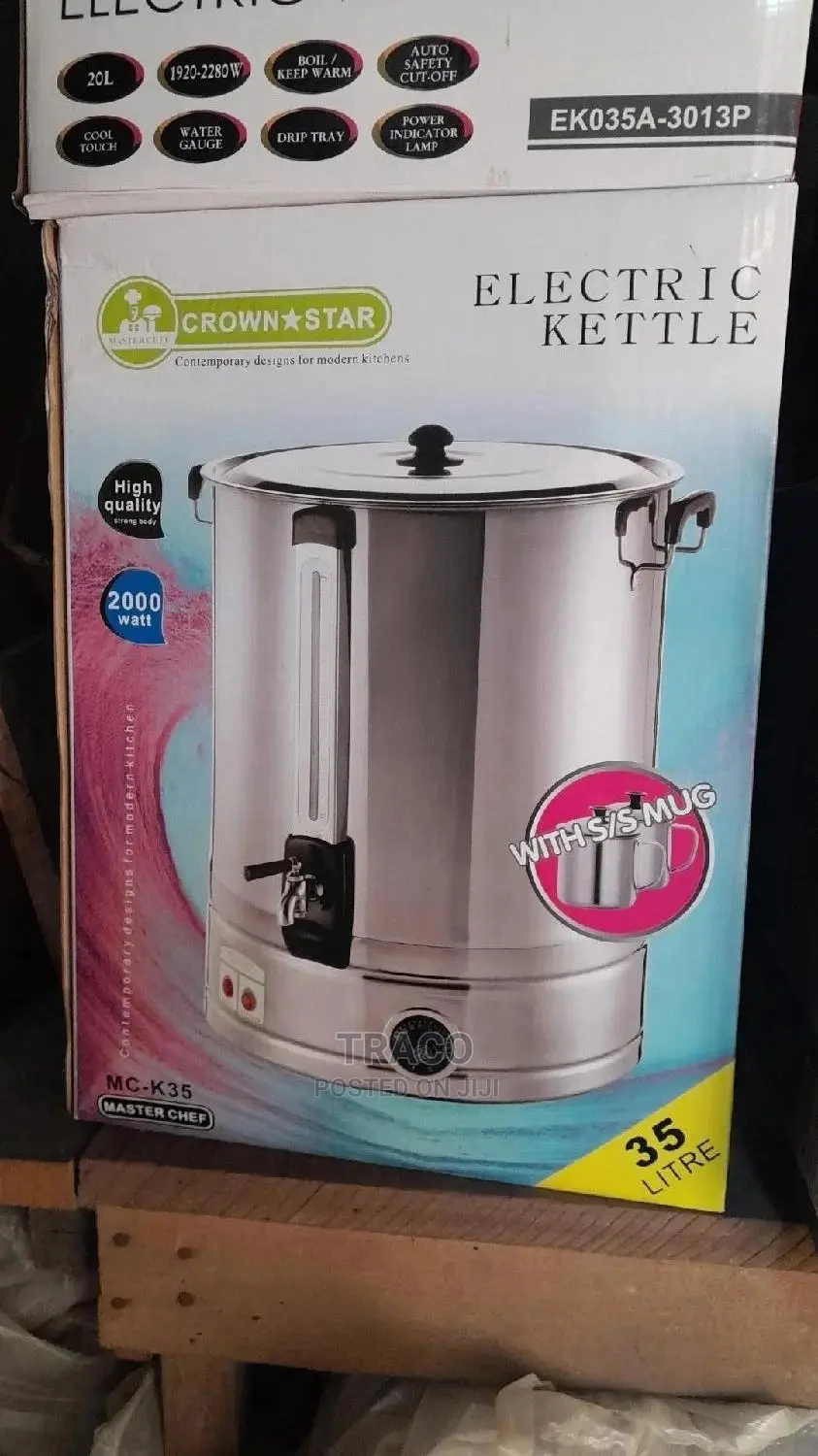 Crown Star Electric Kettle – 35l