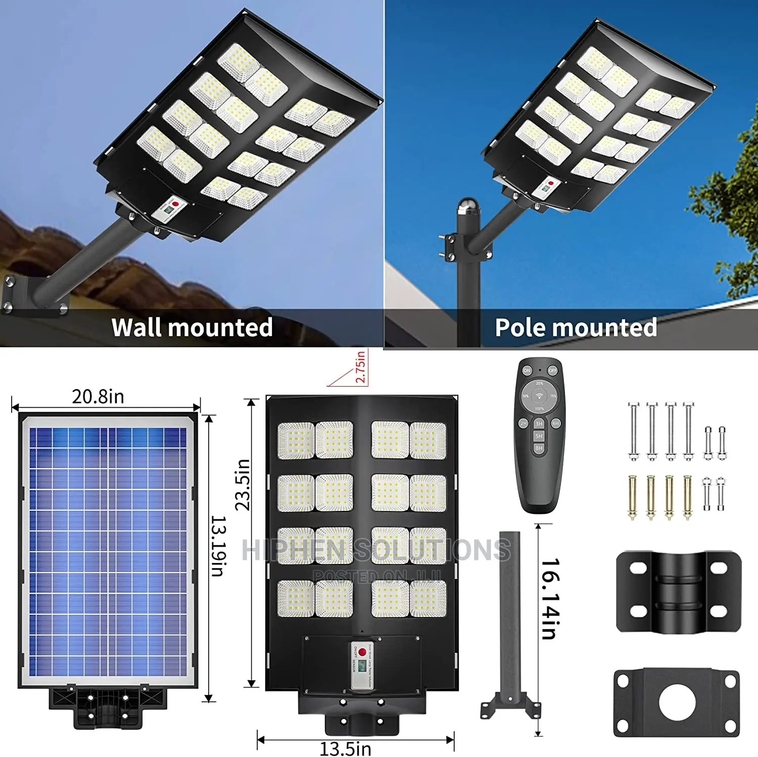 800W Solar Flood Outdoor Street Light