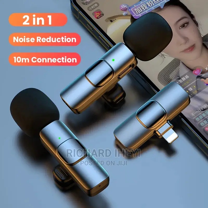 Lavalier Wireless Microphone For iPhone Android Mobile