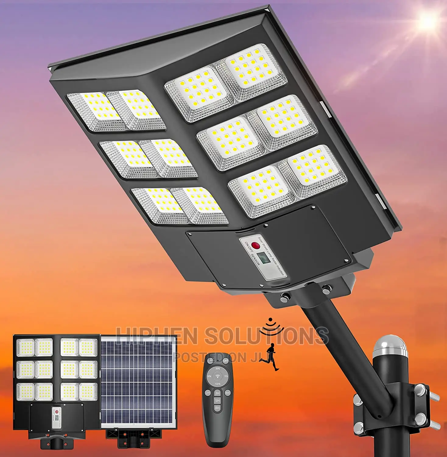 Alphar Solar 400W Street Flood Solar Light