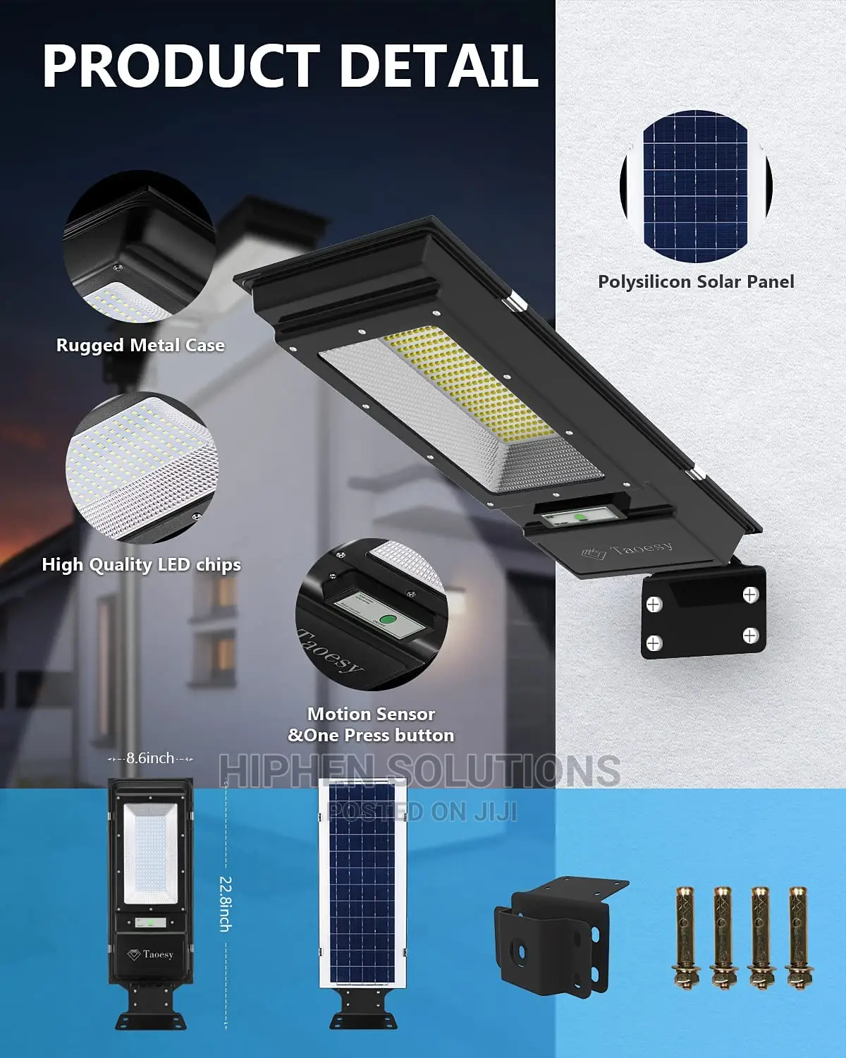 Waterproof 400W Solar Street Light