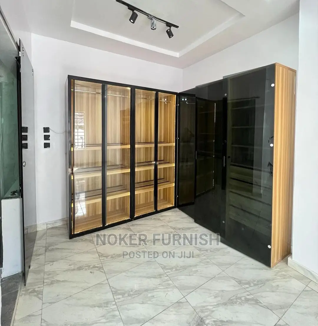 Closet With LED Lights and Glass